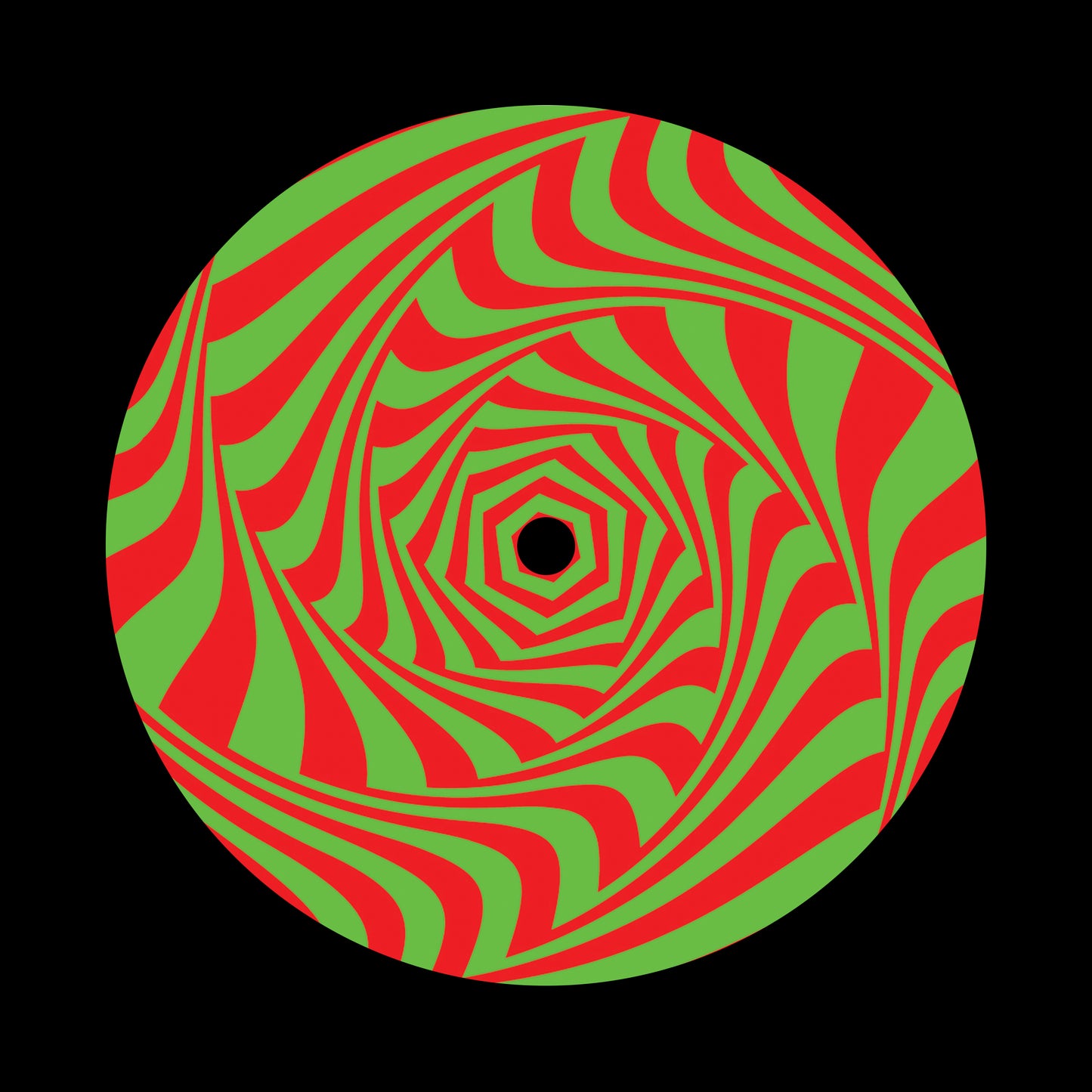 Vortex Movement Red & Green 7" Jukebox, 7", 10", 12"/LP Vinyl Record Centre Labels (Pair)