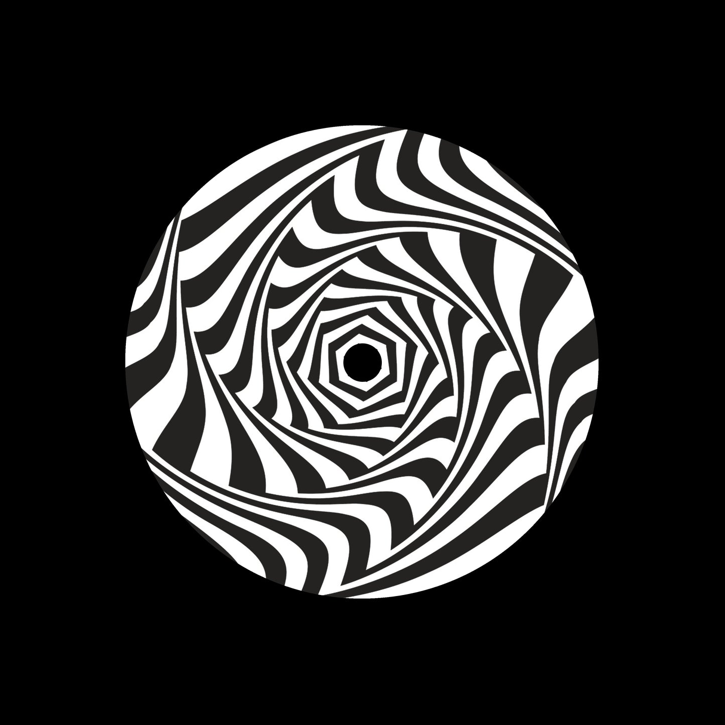 Vortex Movement Black & White 7" Jukebox, 7", 10", 12"/LP Vinyl Record Centre Labels (Pair)