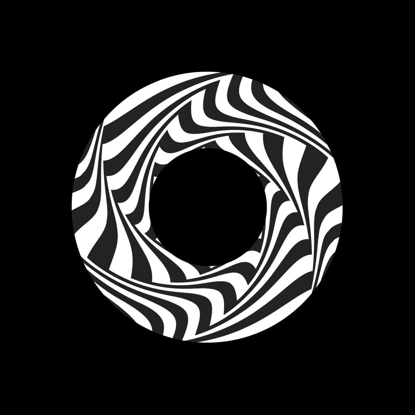 Vortex Movement Black & White 7" Jukebox, 7", 10", 12"/LP Vinyl Record Centre Labels (Pair)