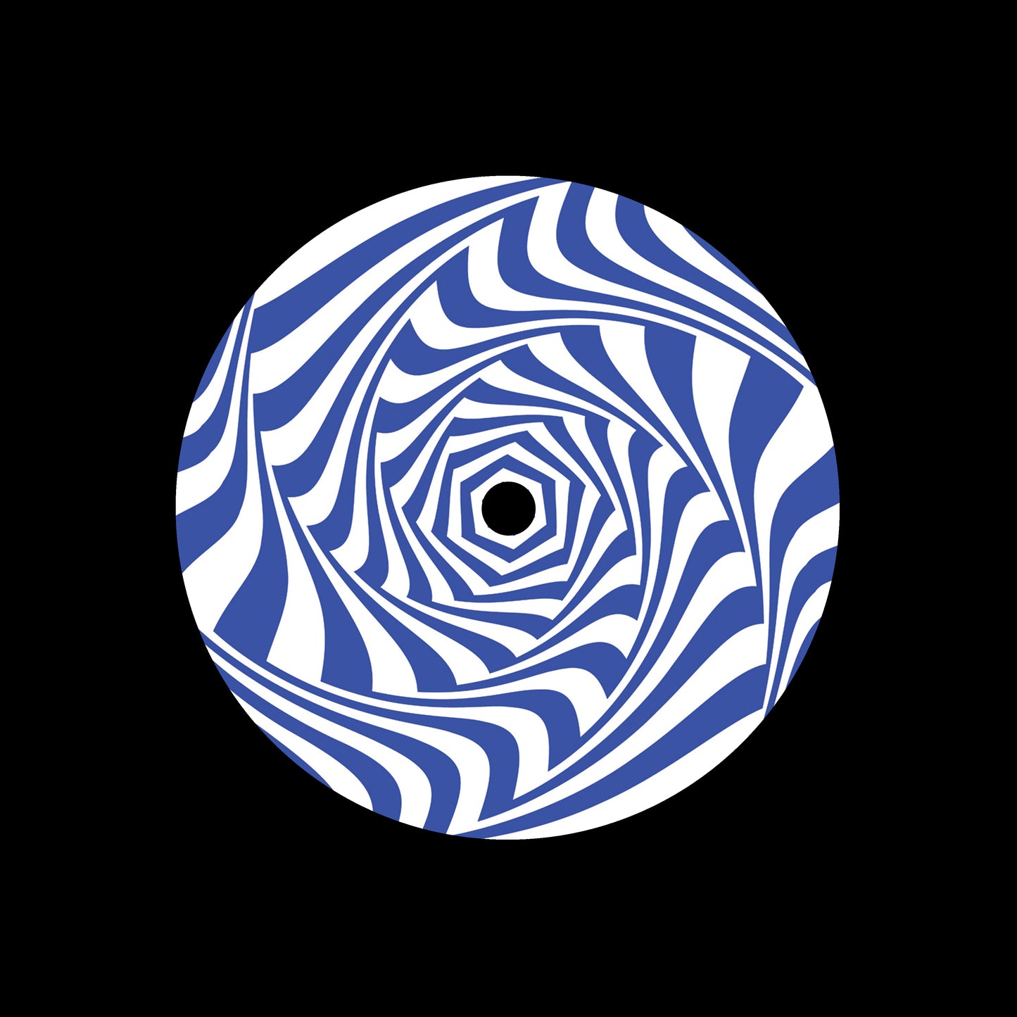 Vortex Movement Blue & White 7" Jukebox, 7", 10", 12"/LP Vinyl Record Centre Labels (Pair)