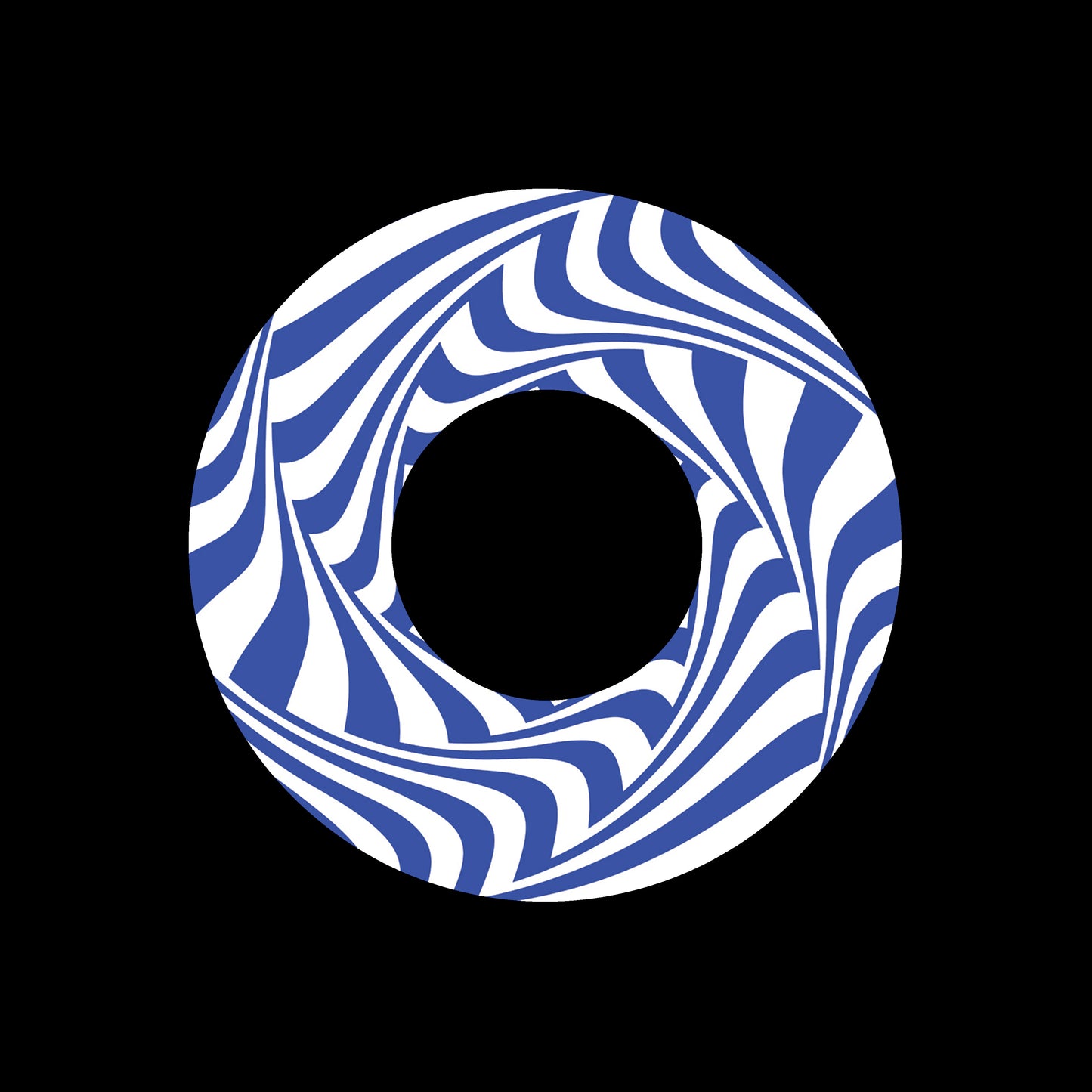 Vortex Movement Blue & White 7" Jukebox, 7", 10", 12"/LP Vinyl Record Centre Labels (Pair)