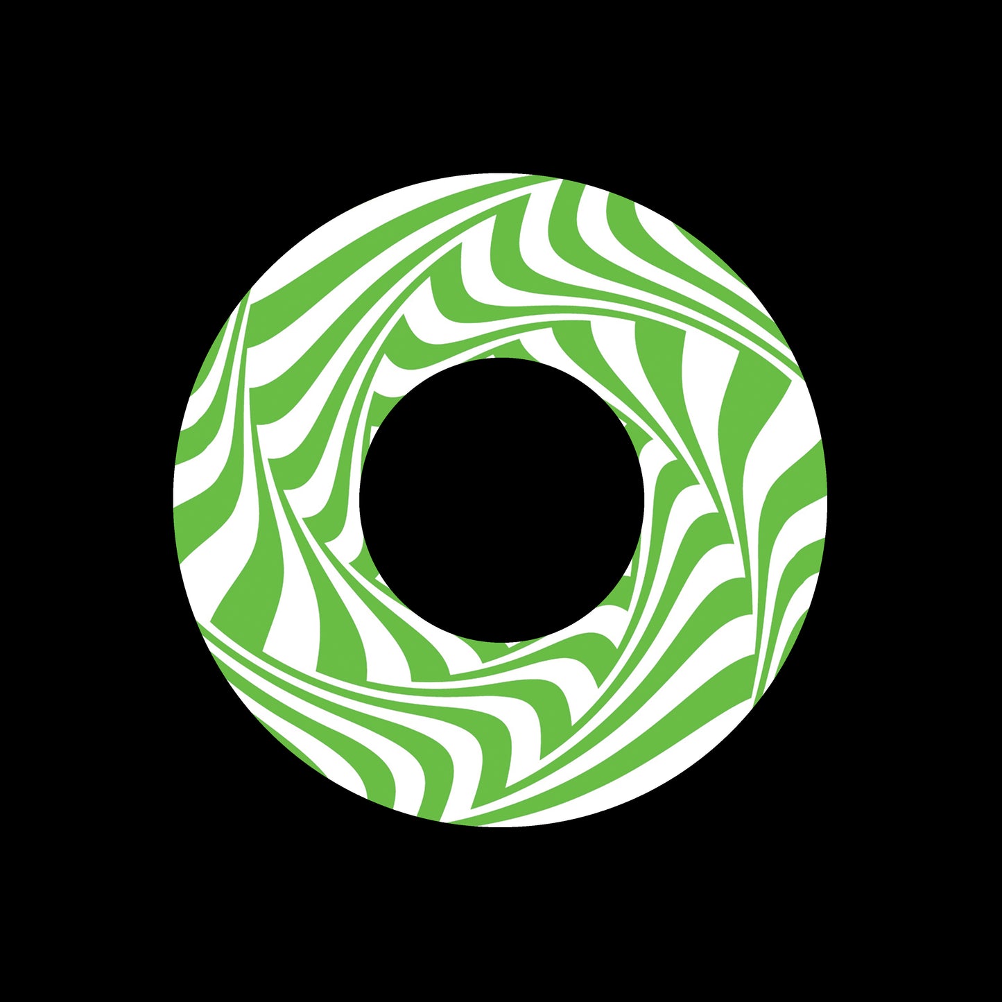 Vortex Movement Green & White 7" Jukebox, 7", 10", 12"/LP Vinyl Record Centre Labels (Pair)