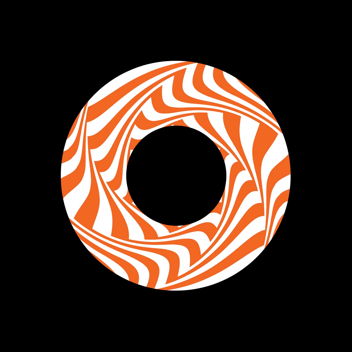 Vortex Movement Orange & White 7" Jukebox, 7", 10", 12"/LP Vinyl Record Centre Labels (Pair)