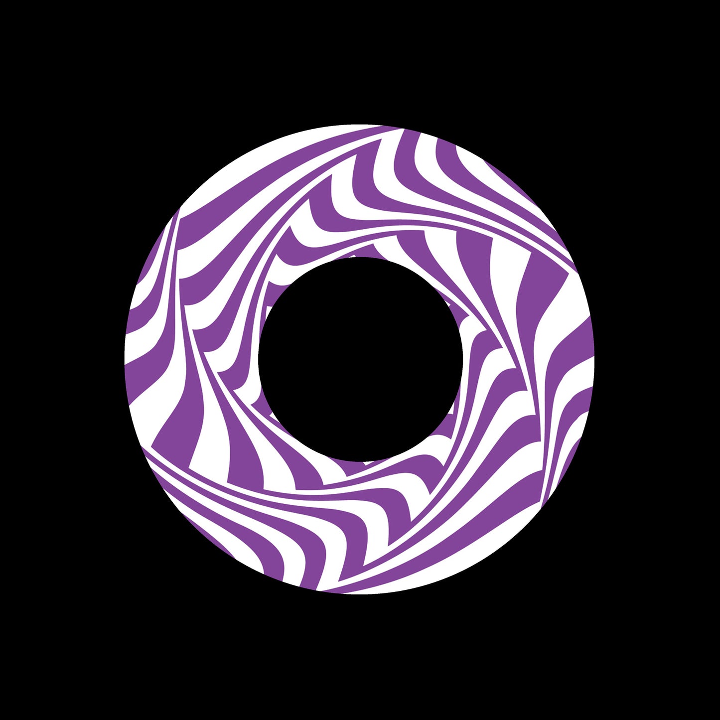Vortex Movement Purple & White 7" Jukebox, 7", 10", 12"/LP Vinyl Record Centre Labels (Pair)