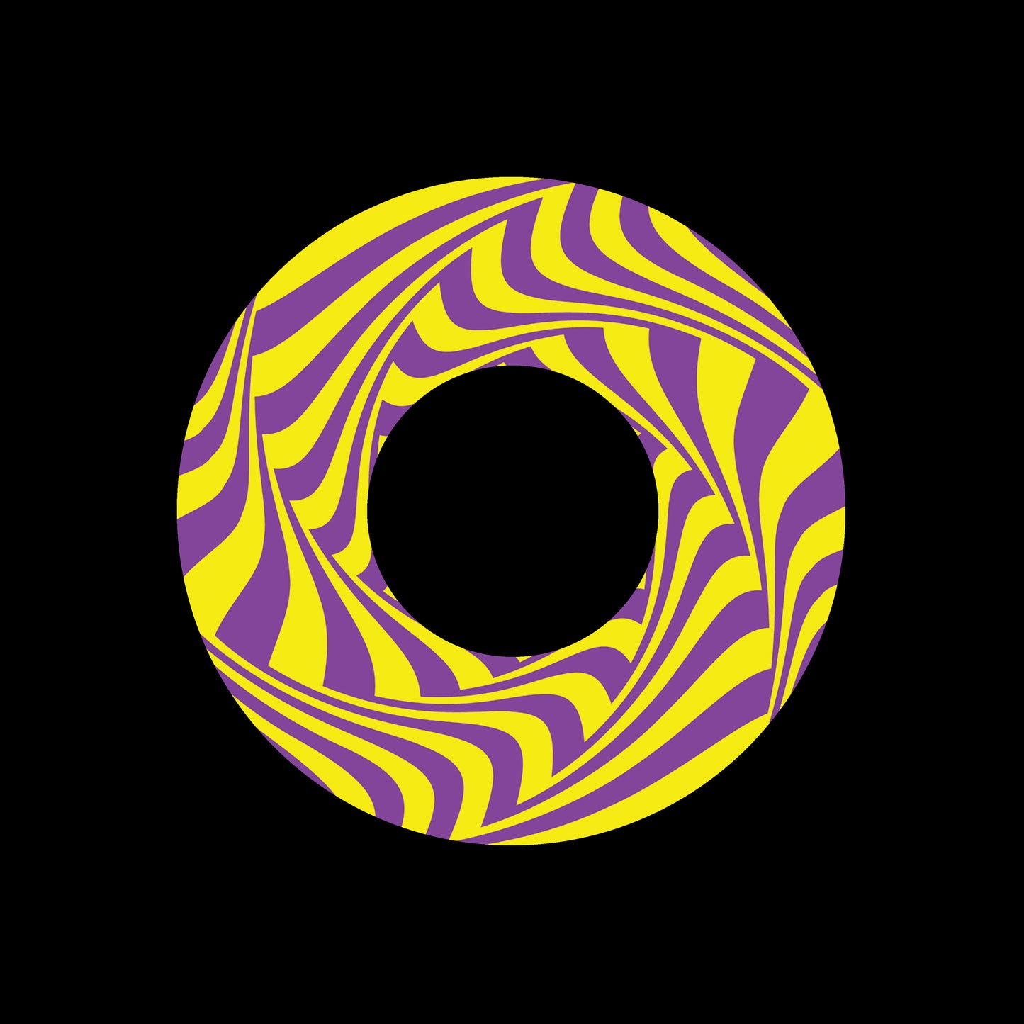 Vortex Movement Purple & Yellow 7" Jukebox, 7", 10", 12"/LP Vinyl Record Centre Labels (Pair)
