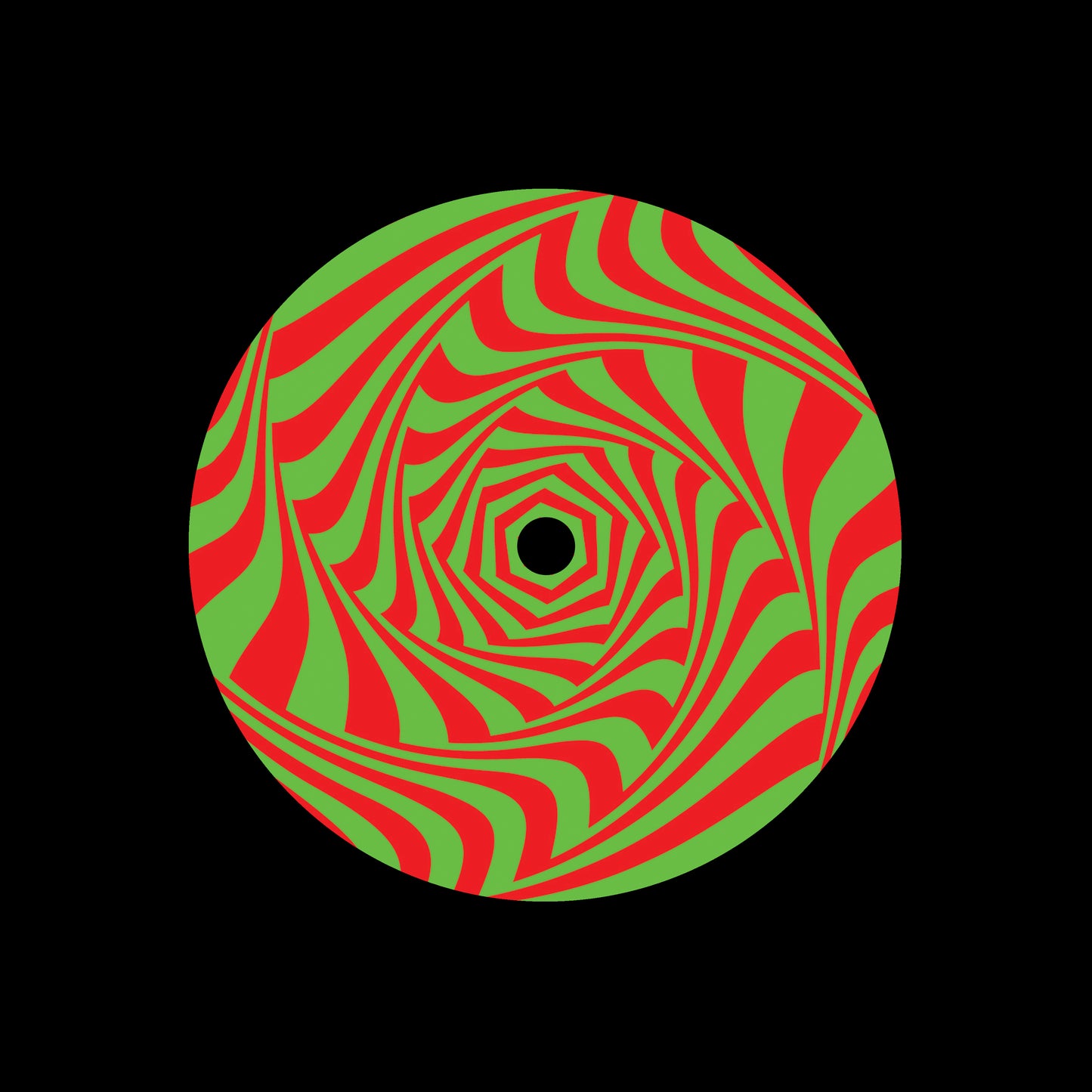 Vortex Movement Red & Green 7" Jukebox, 7", 10", 12"/LP Vinyl Record Centre Labels (Pair)