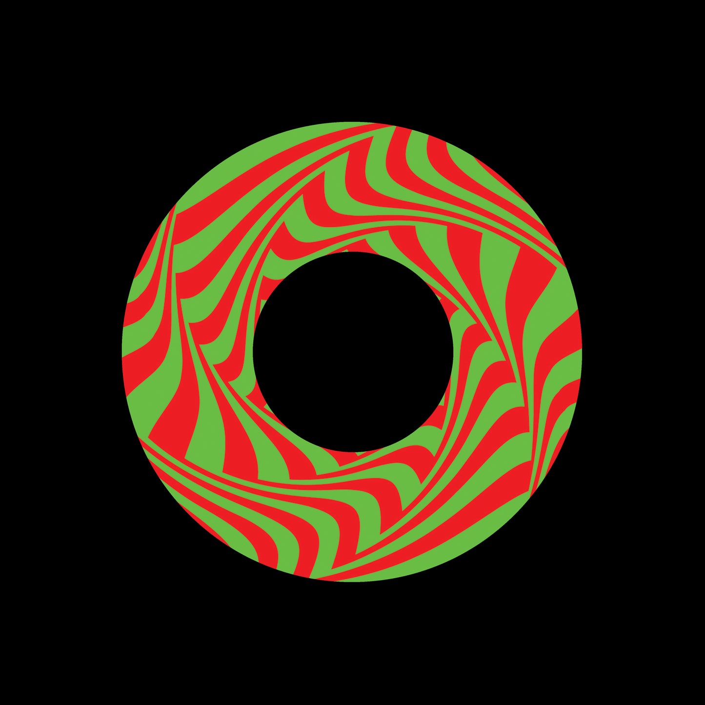 Vortex Movement Red & Green 7" Jukebox, 7", 10", 12"/LP Vinyl Record Centre Labels (Pair)