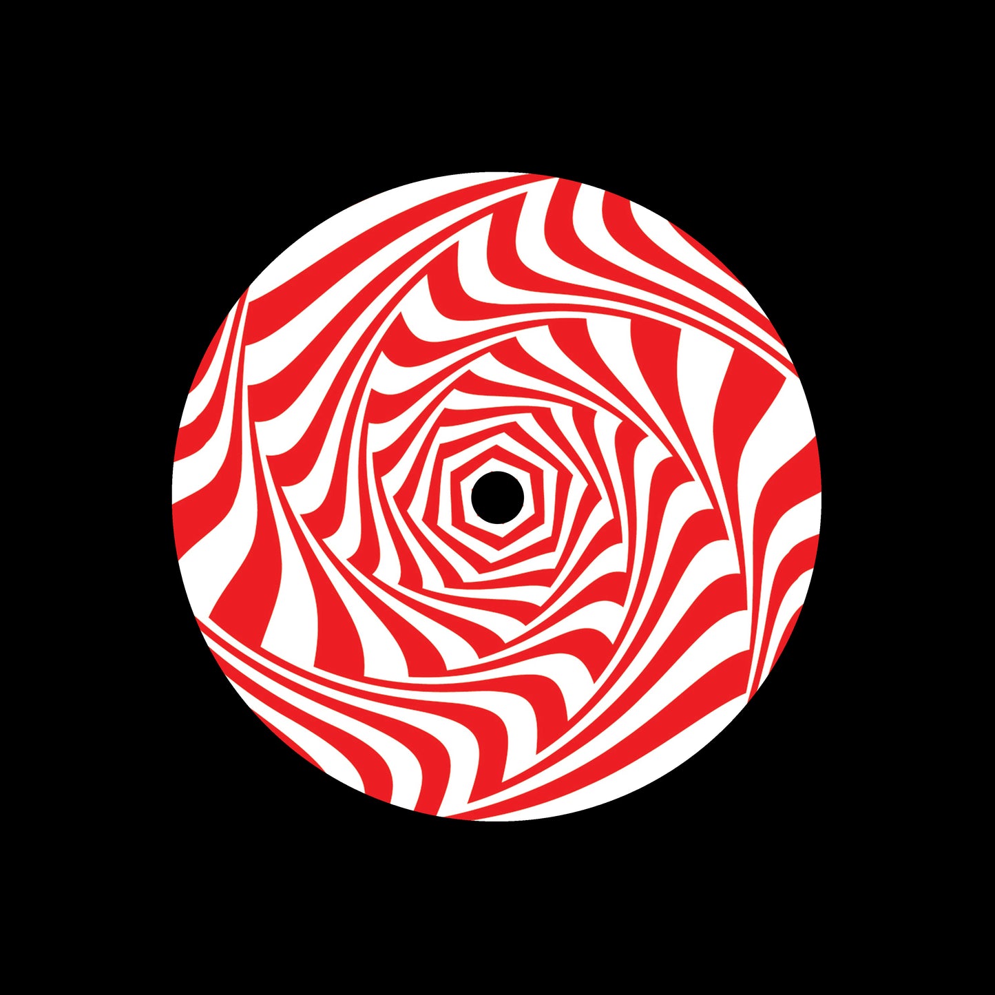 Vortex Movement Red & White 7" Jukebox, 7", 10", 12"/LP Vinyl Record Centre Labels (Pair)