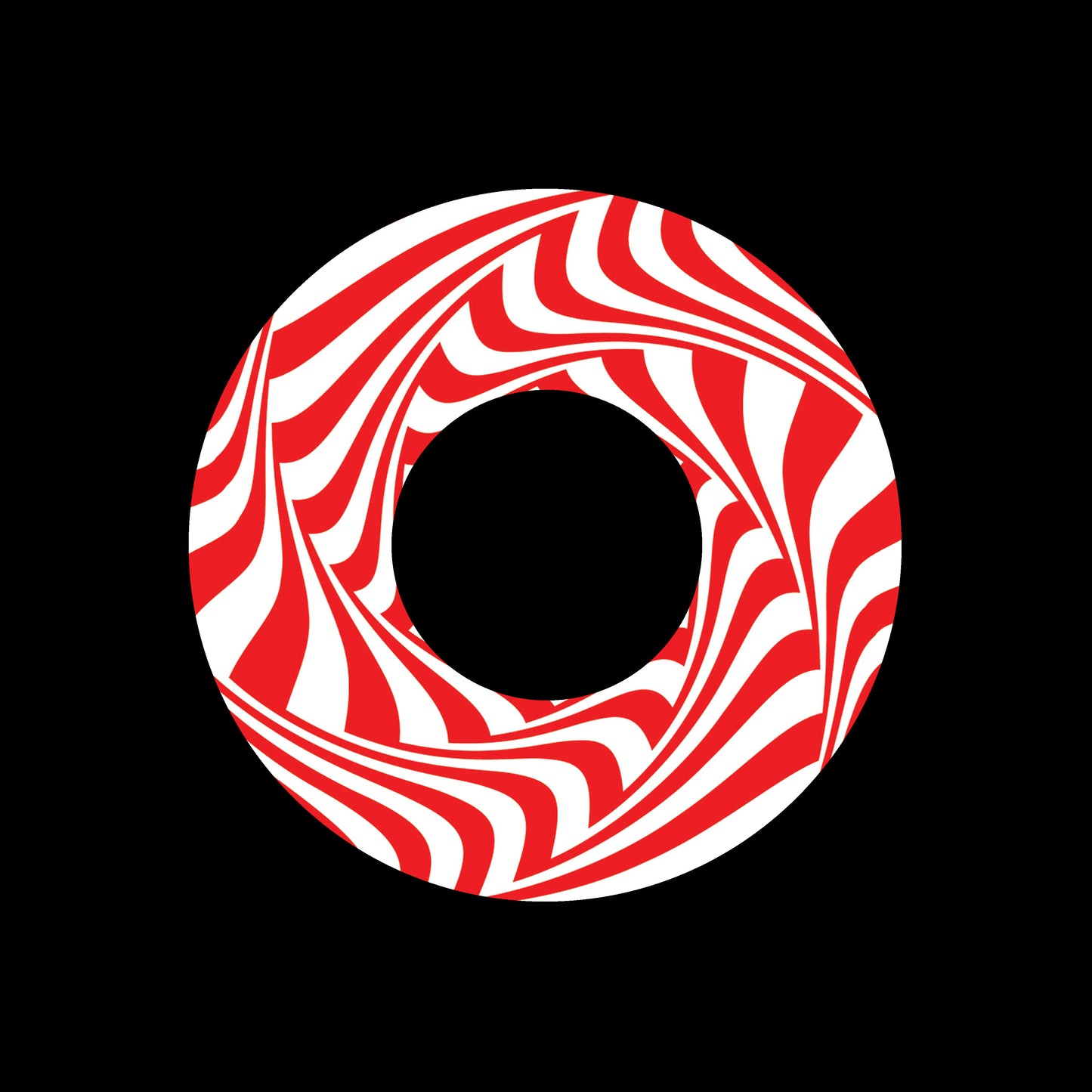 Vortex Movement Red & White 7" Jukebox, 7", 10", 12"/LP Vinyl Record Centre Labels (Pair)