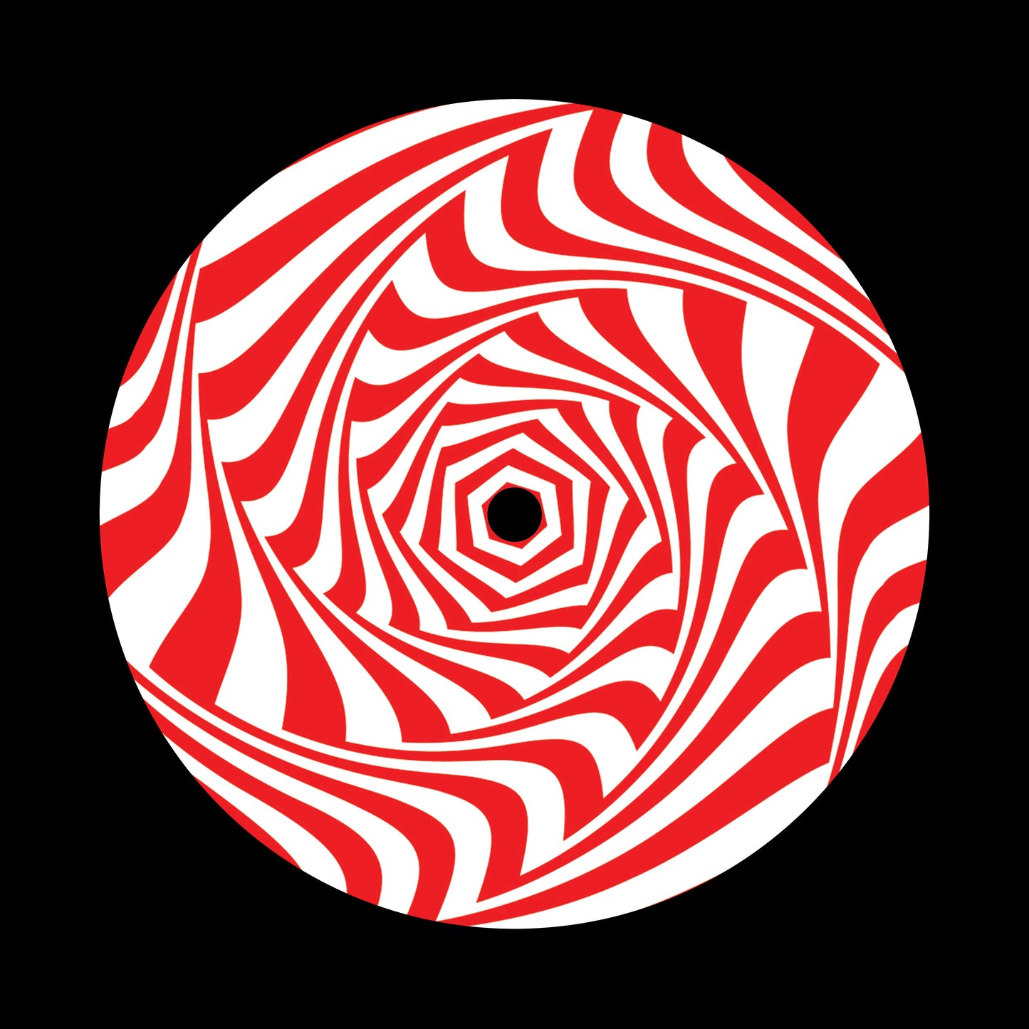 Vortex Movement Red & White 7" Jukebox, 7", 10", 12"/LP Vinyl Record Centre Labels (Pair)