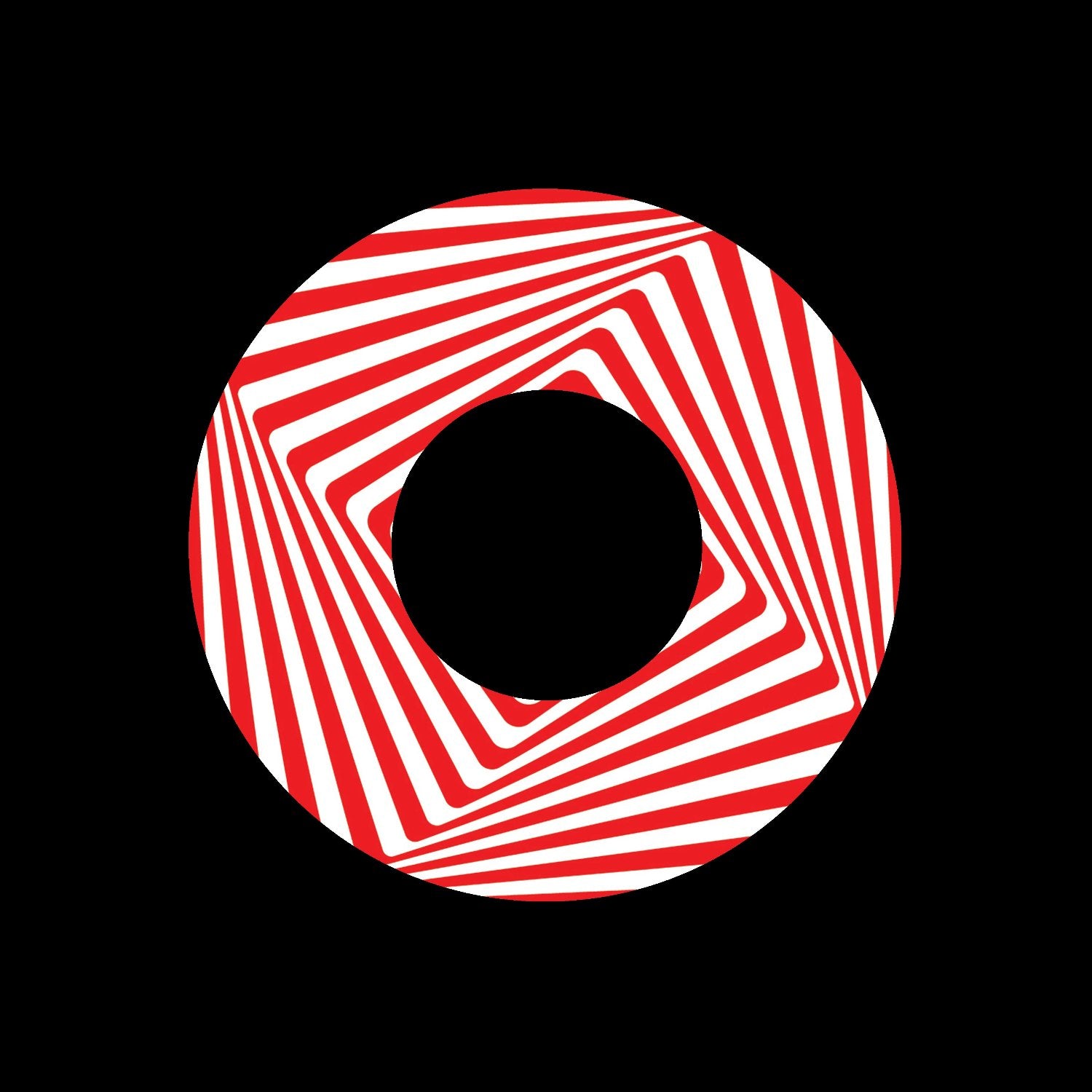 Jukebox 3D Striped Tower Center Labels Red