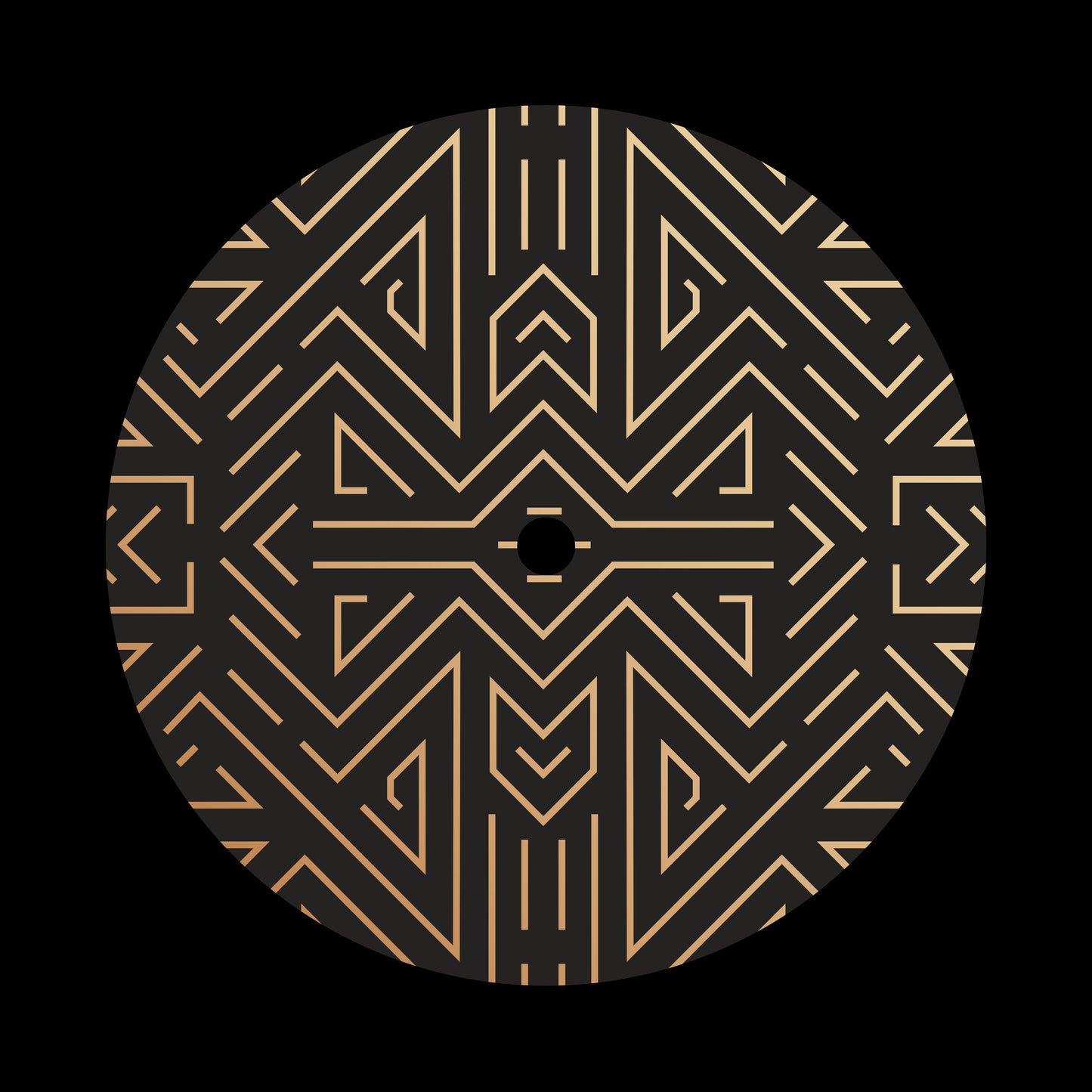 Art Deco Linear Circles [#1 of 6] 7" Jukebox, 7", 10", 12"/LP Vinyl Record Centre Labels (Pair)