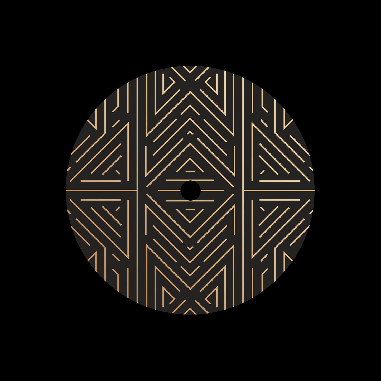 Art Deco Linear Circles [#3 of 6] 7" Jukebox, 7", 10", 12"/LP Vinyl Record Centre Labels (Pair)