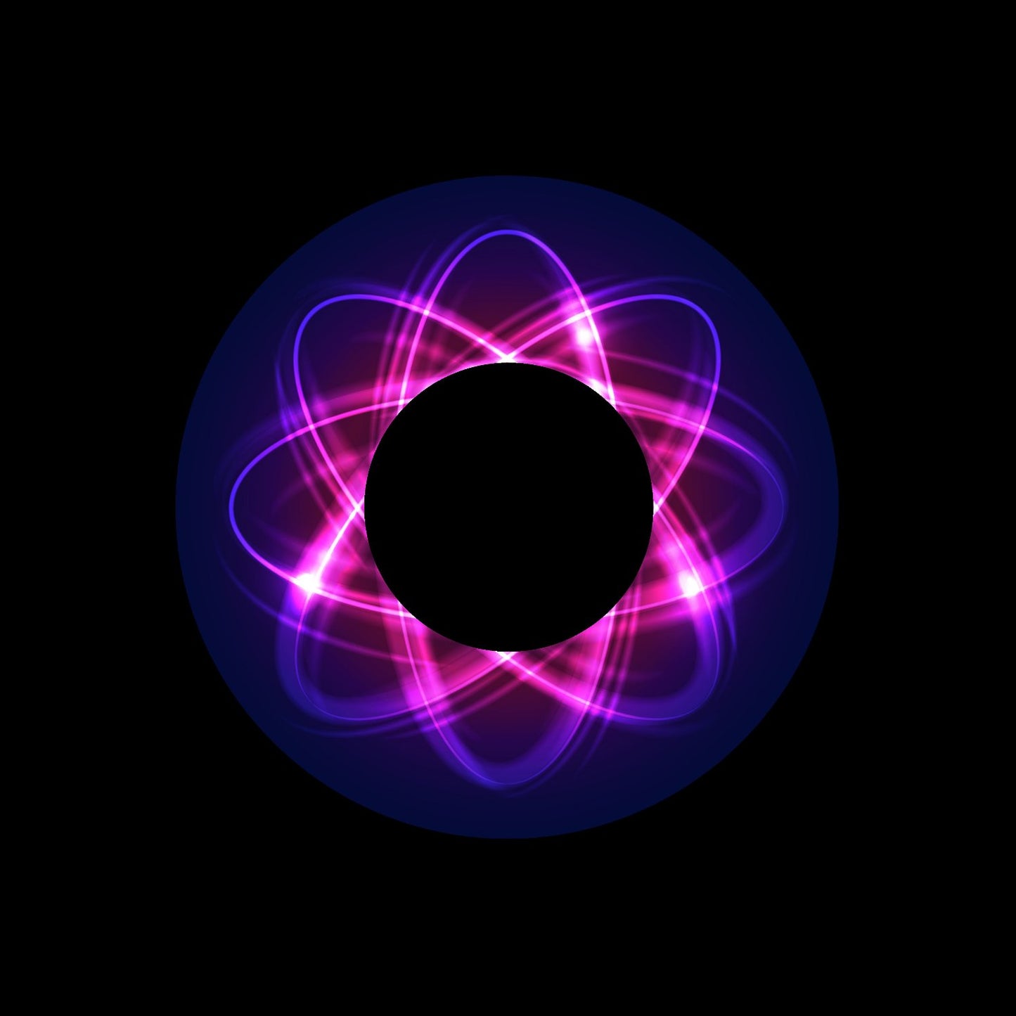 Atomic Neon Atom Motion Preprinted Gloss Self-Adhesive Paper Jukebox Large Hole Vinyl Record Centre Labels for DJs, Producers and Audiophiles - centerlabels_uk