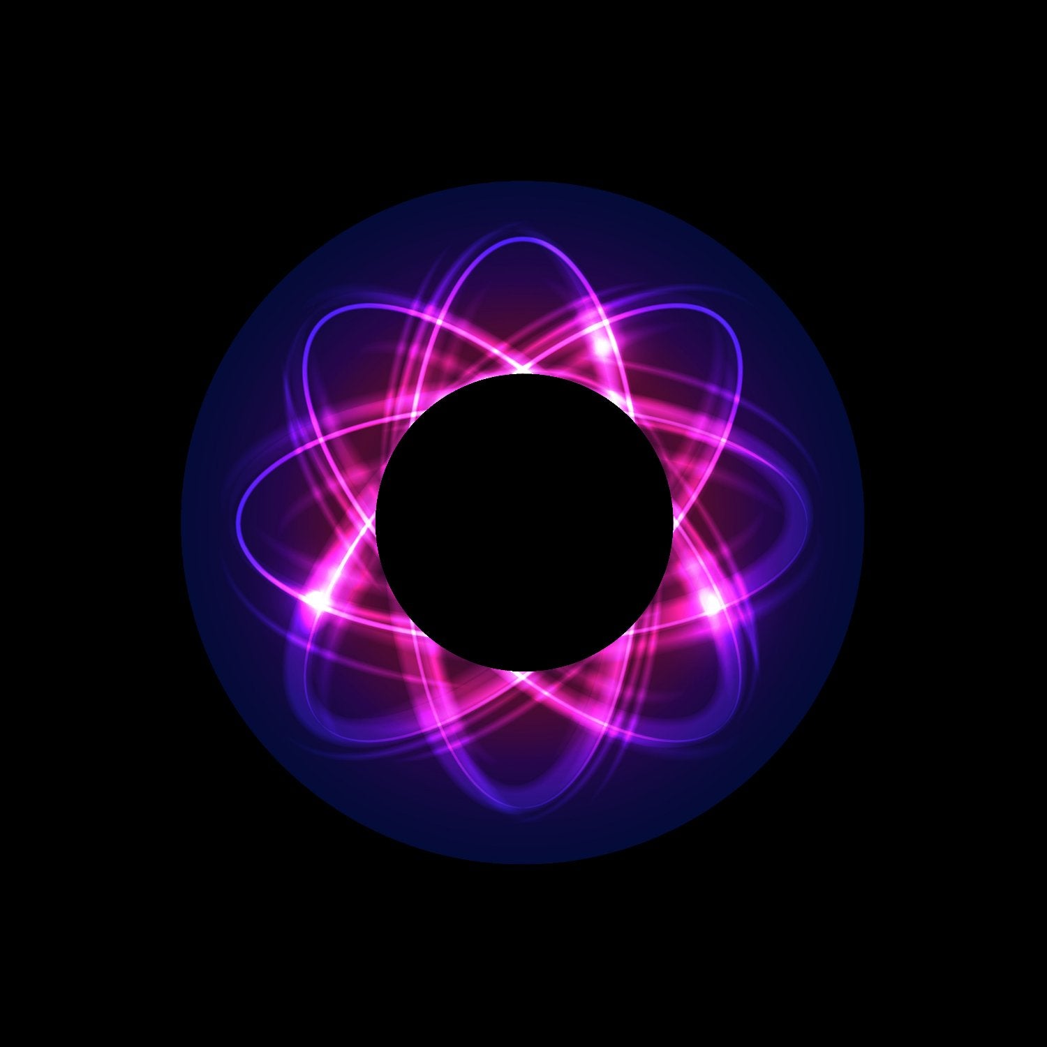 Atomic Neon Atom Motion Preprinted Gloss Self-Adhesive Paper Jukebox Large Hole Vinyl Record Centre Labels for DJs, Producers and Audiophiles - centerlabels_uk
