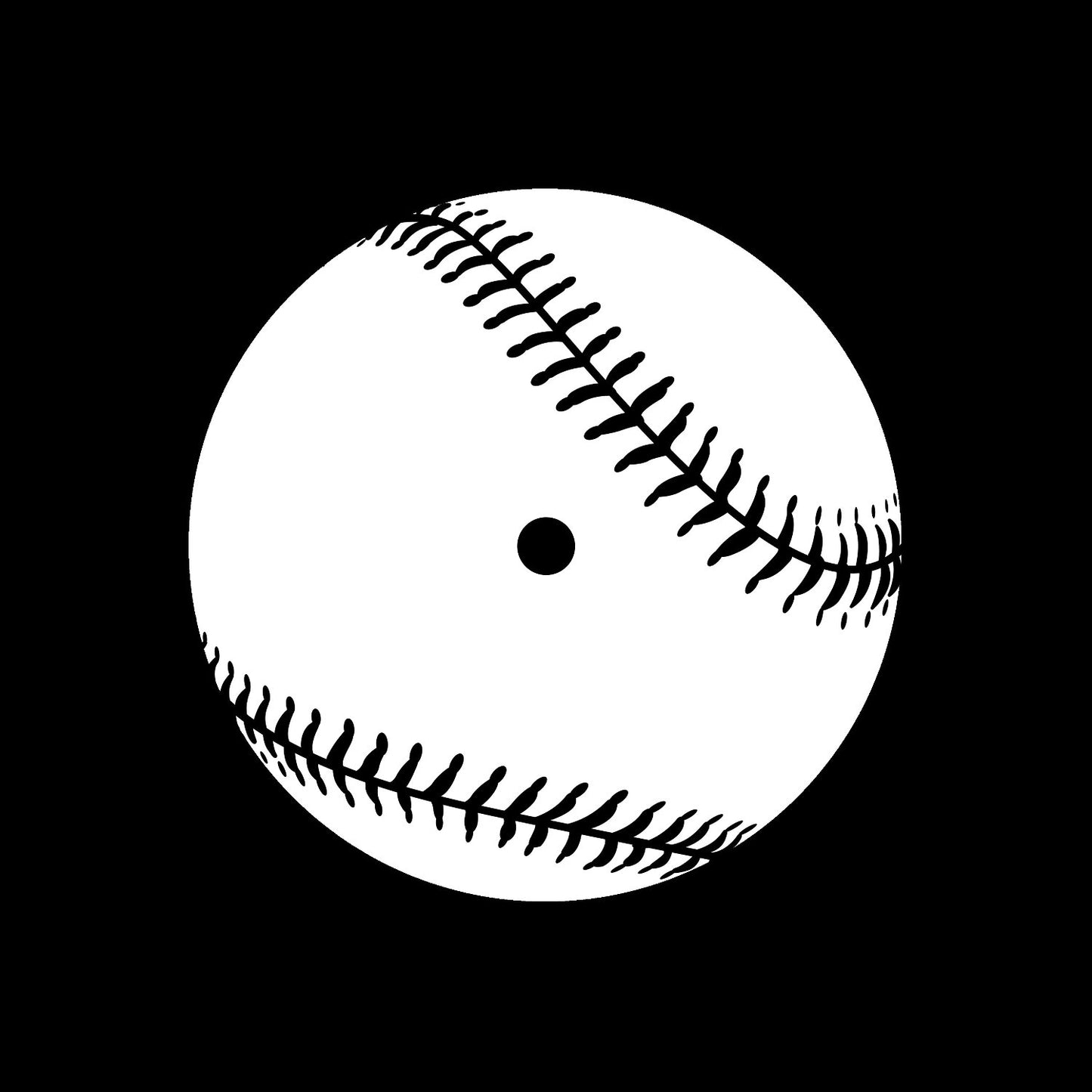 7" Mono Baseball Ball Record Middles