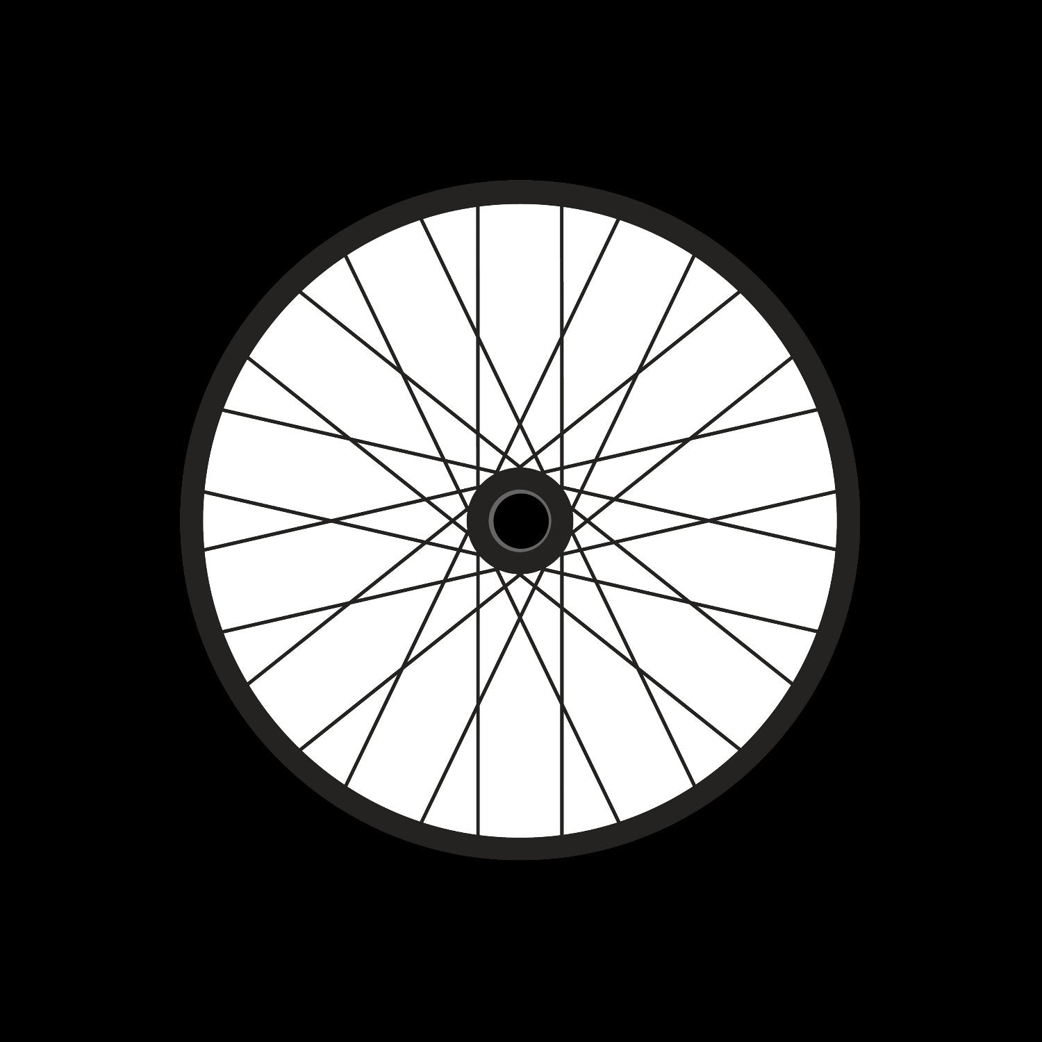 Bicycle Bike Spokes Wheel #1 of 9 Self-Adhesive Promo Record Middle Centre Labels for 7" Vinyl - centerlabels_uk