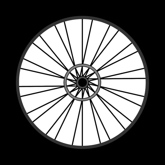 Bicycle Bike Spokes Wheel #5 of 9 Self-Adhesive Promo Record Middle Centre Labels for 10" & 12" Vinyl - centerlabels_uk