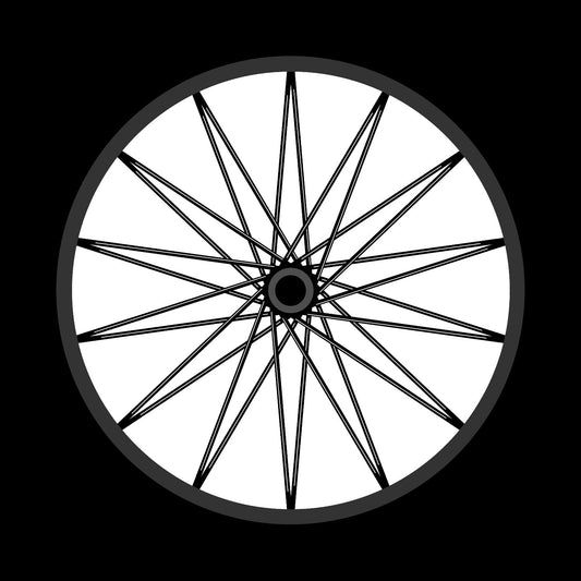 Bicycle Bike Spokes Wheel #6 of 9 Self-Adhesive Promo Record Middle Centre Labels for 10" & 12" Vinyl - centerlabels_uk