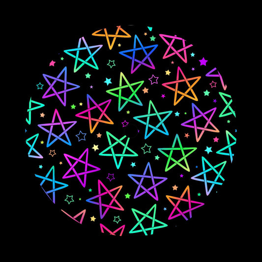 Neon Stars Background 12" Vinyl Record DJ Centrelabels