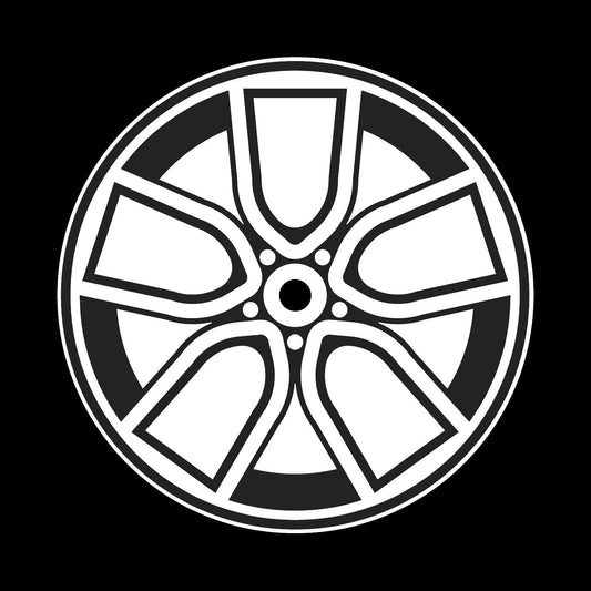 Car Wheel Rims #11 of 12 Self-Adhesive Gloss Promo Centre Labels Vinyl Records - centerlabels_uk