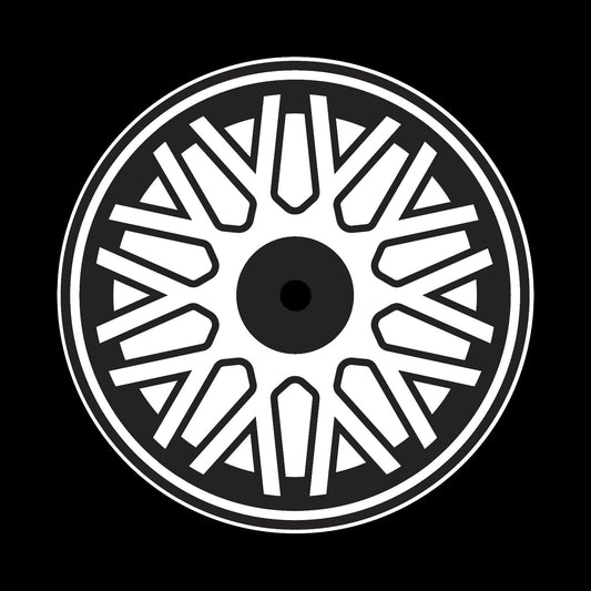 Car Wheel Rims #12 of 12 Self-Adhesive Gloss Promo Center Labels Vinyl Records - centerlabels_uk