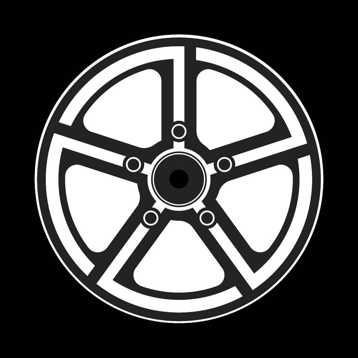 Car Wheel Rims #5 of 12 Self-Adhesive Gloss Promo Center Labels 10" + 12" Vinyl Records - centerlabels_uk