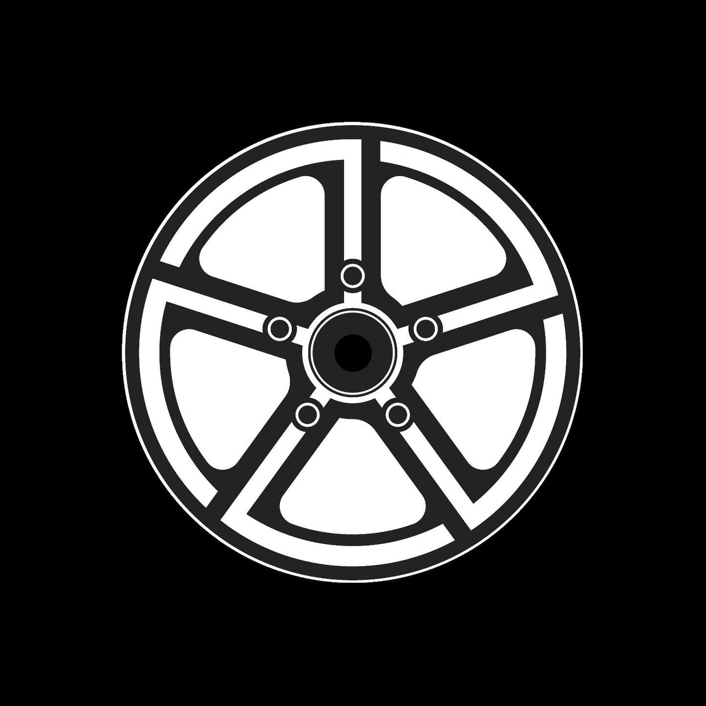 Car Wheel Rims #5 of 12 Self-Adhesive Gloss Promo Center Labels 7" Vinyl Records - centerlabels_uk