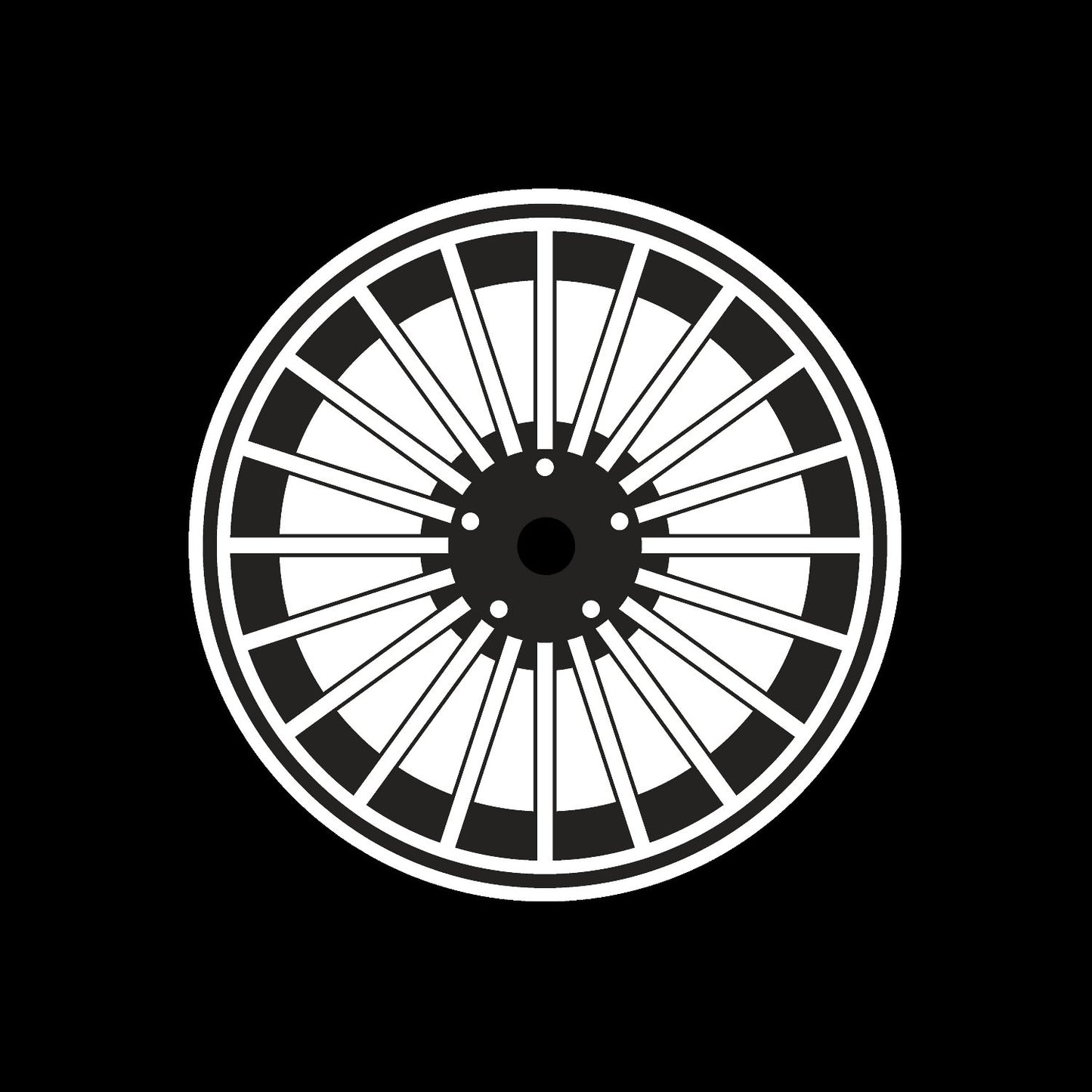 Car Wheel Rims #8 of 12 Self-Adhesive Gloss Promo Record Middles Labels 7" Vinyl - centerlabels_uk
