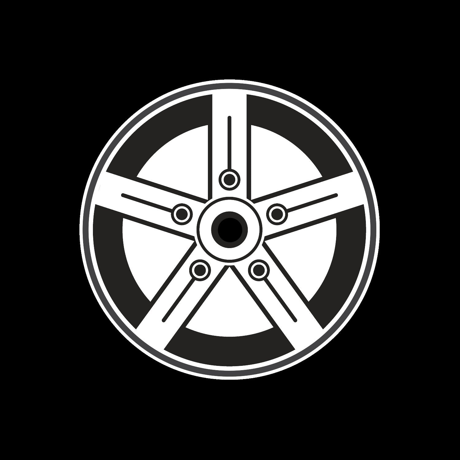 Car Wheel Rims #9 of 12 Self-Adhesive Gloss Promo Centre Labels for 7" Vinyl Records - centerlabels_uk