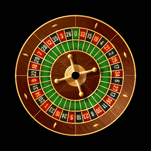 Casino Roulette Wheel 7", 10", 12"/LP Vinyl Record Centre Labels (Pair)