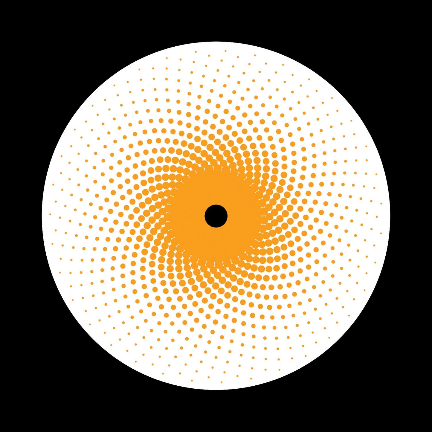 Dot Mandala Orange 12" Record Self-Adhesive UV Gloss Waterproof Labels