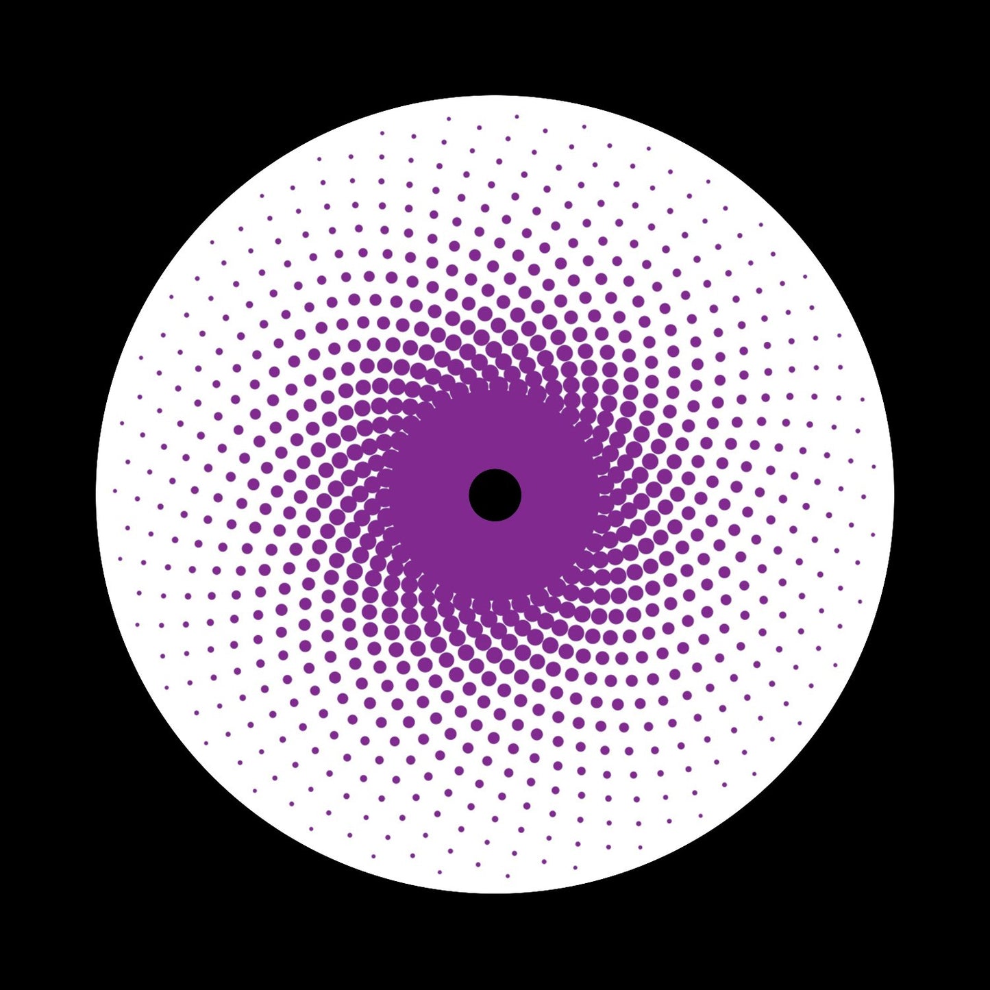 Dot Mandala Purple 12" Record Self-Adhesive Waterproof Record Middle Labels