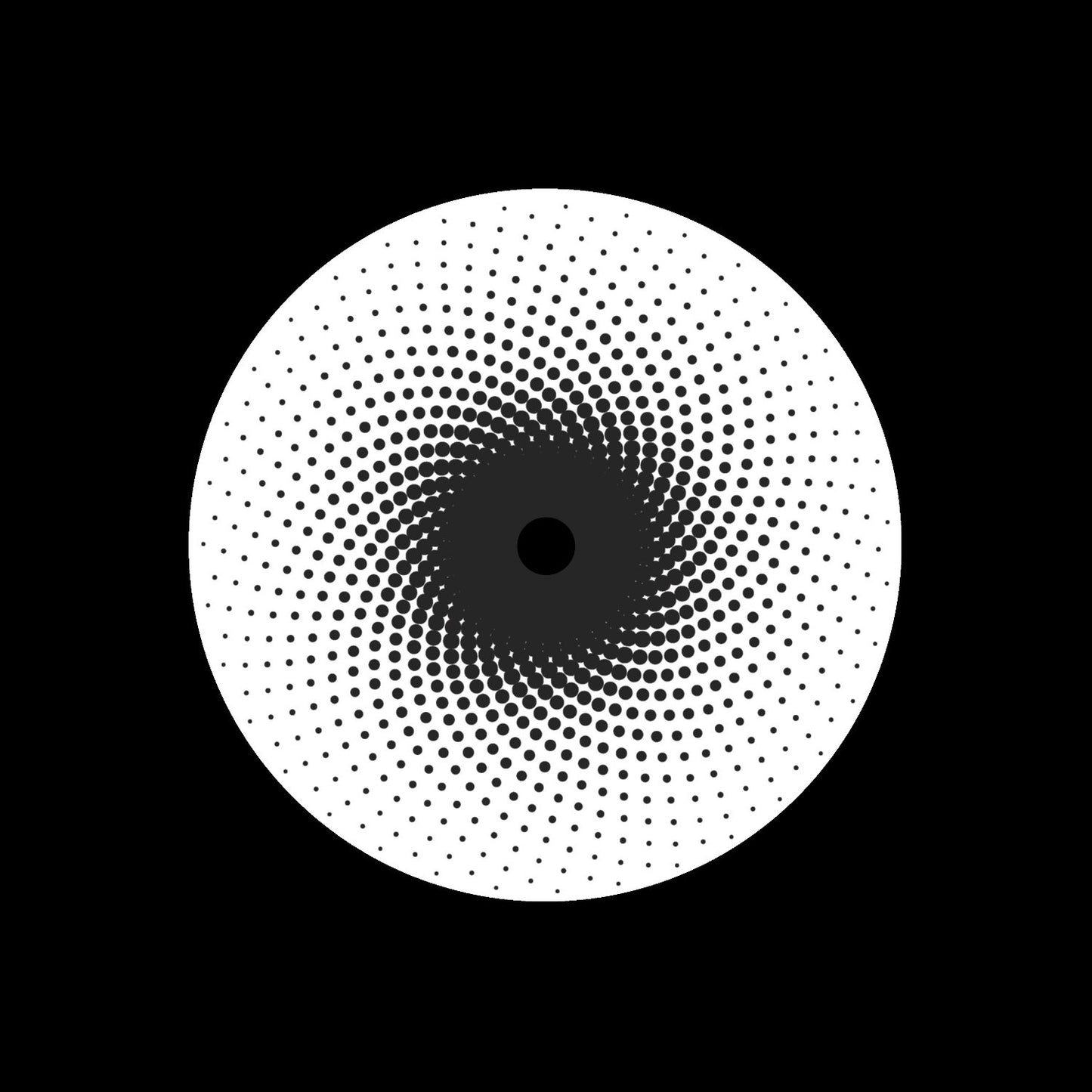 Dot Mandala Black 7" Record Self-Adhesive Paper Labels