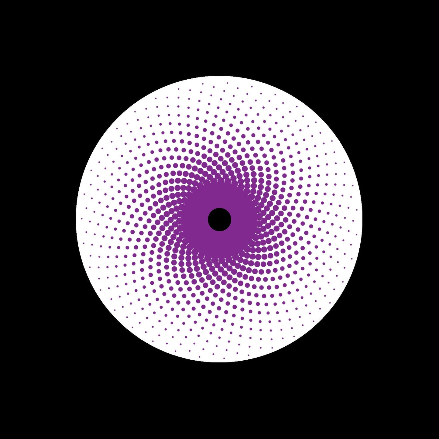 Dot Mandala Purple 7" Record Self-Adhesive Waterproof Record Middle Labels