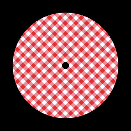 Gingham Checker 12" Record Centre Labels UK