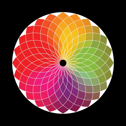 Colour Color Wheel Pattern DVS Vinyl Record Centre Labels centerlabels_uk