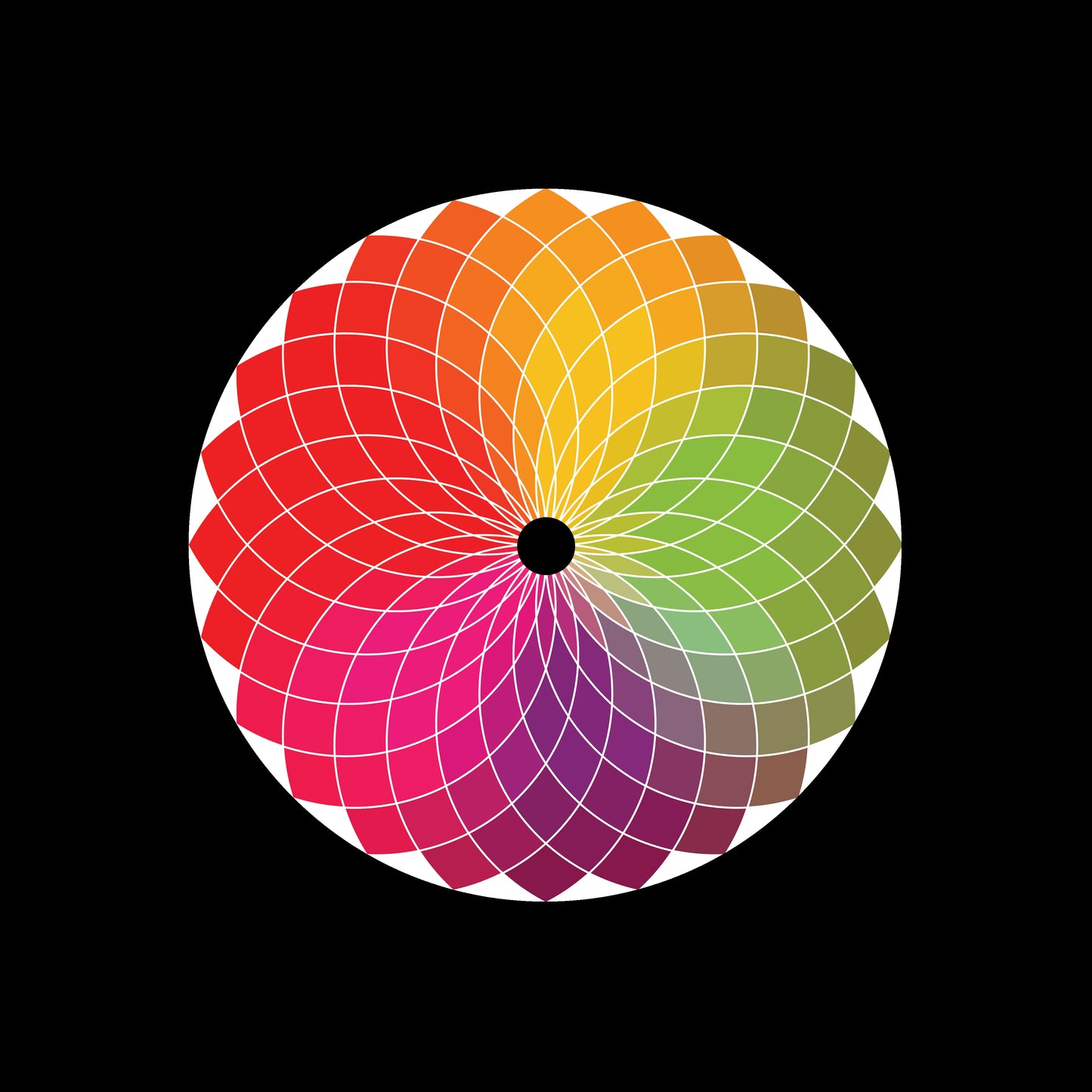 Colour Color Wheel Pattern DVS 7" Vinyl Record Centre Labels centerlabels_uk