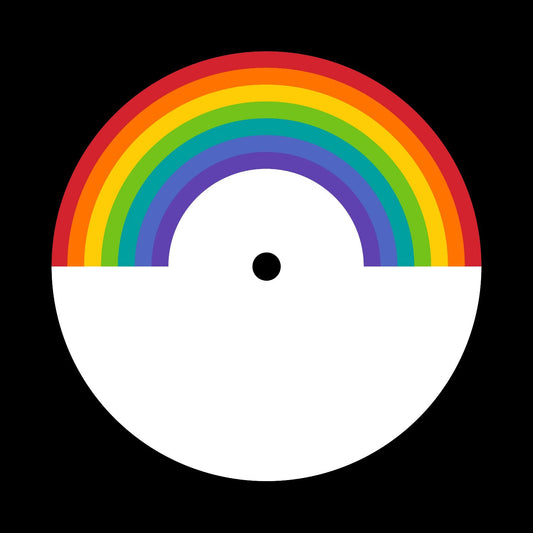 Colourful Rainbow Spectrum Gloss Self-Adhesive Centre Labels for 10", 12"/LP Vinyl Records - centerlabels_uk
