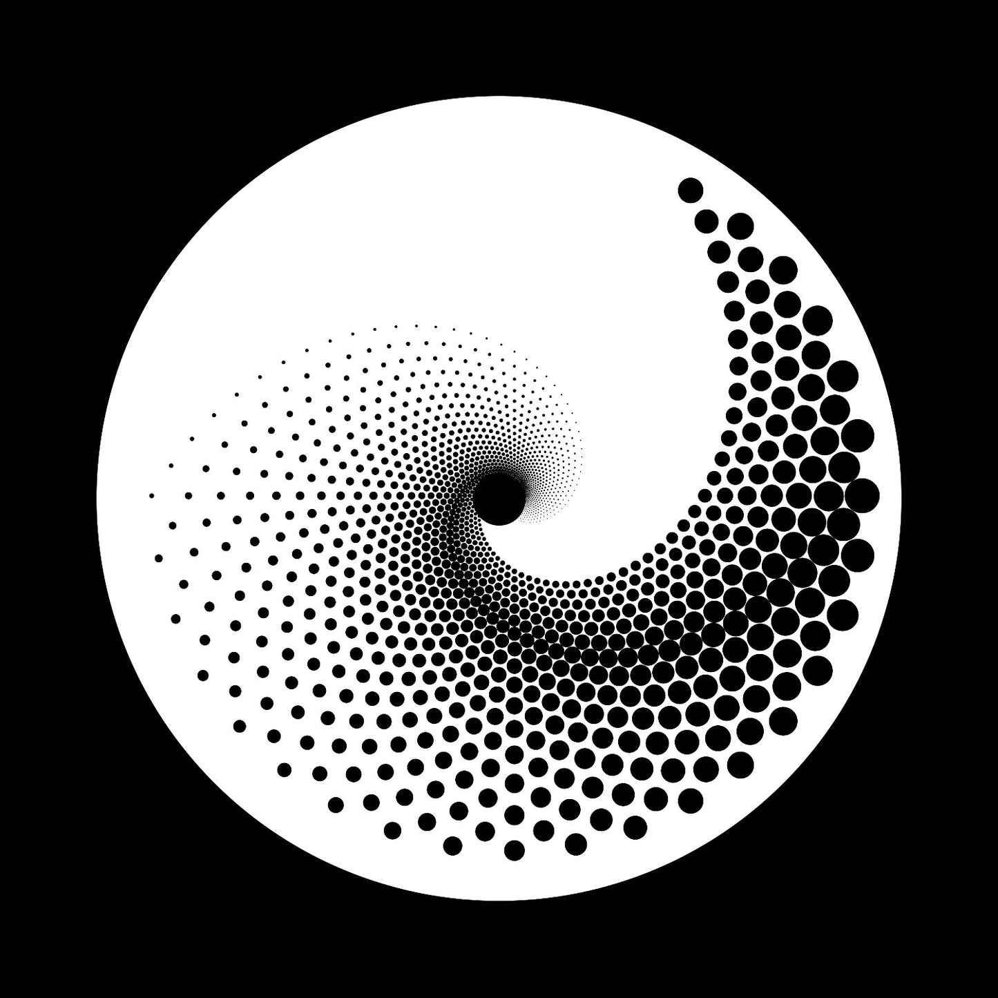 Spiral Dot Design Custom Gloss Self-Adhesive Record Center Labels for 12" Vinyl - centerlabels_uk