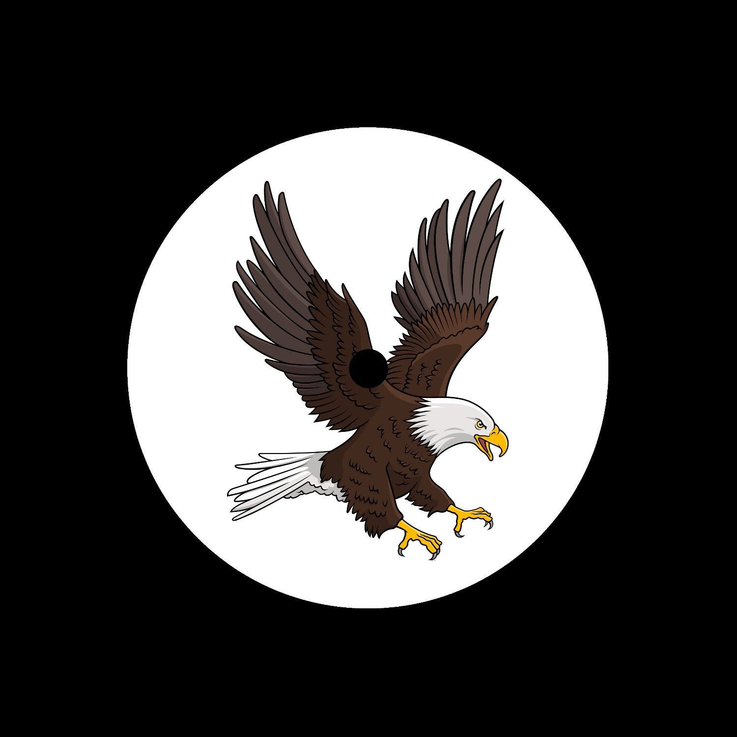 Bird Of Prey American Eagle Record Centre Labels for 7" Vinyl - centerlabels_uk