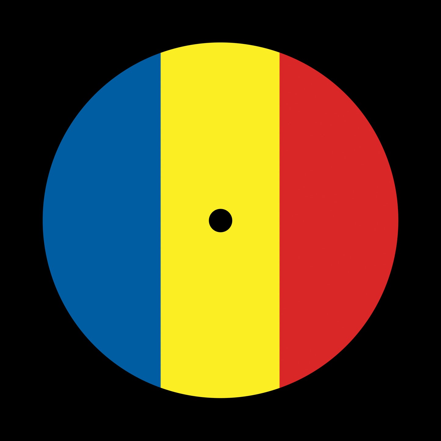 Flags of the World - Romania Romanian 7", 10", 12"/LP Vinyl Record Centre Labels (Pair)