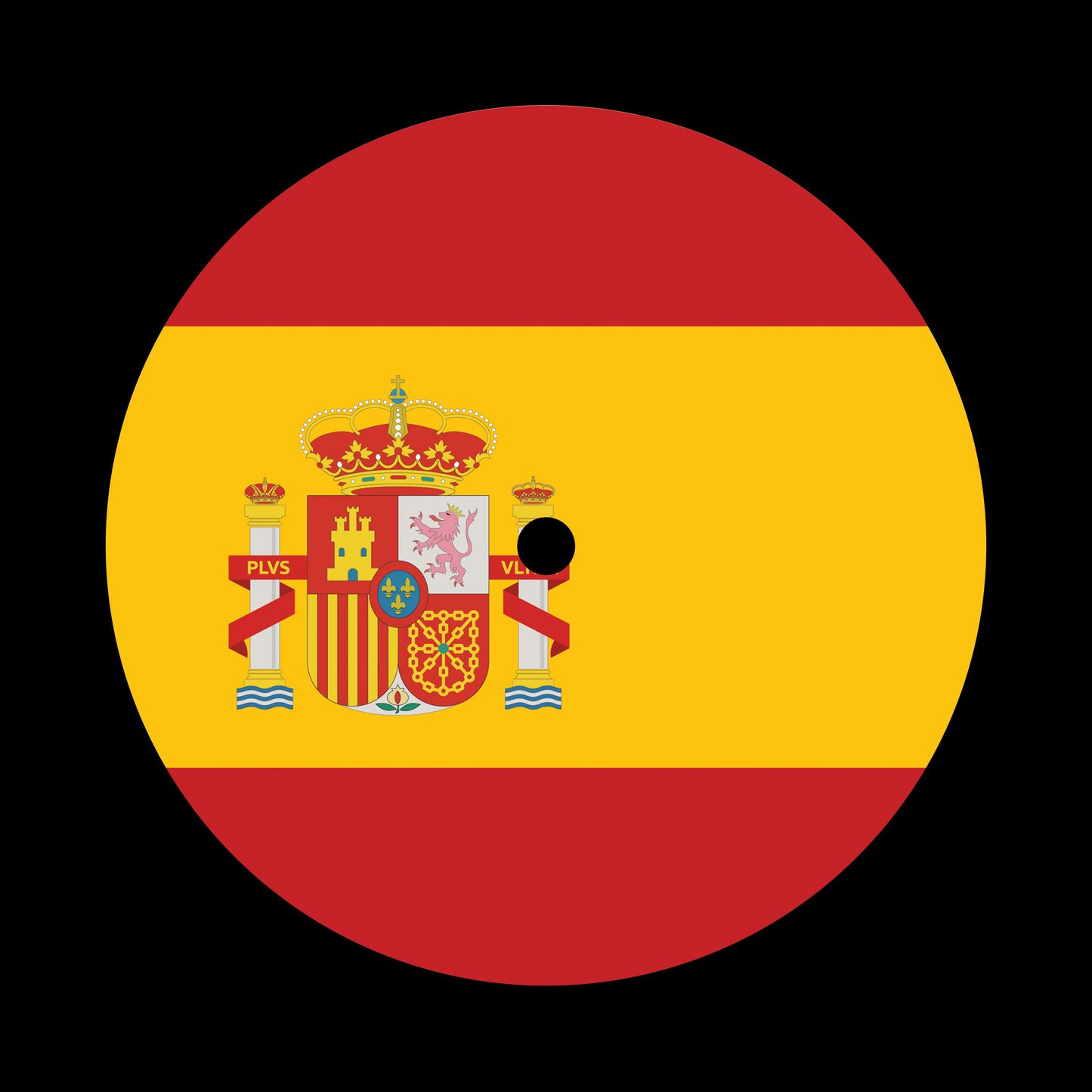 Flags of the World - Spain Spanish 7", 10", 12"/LP Vinyl Record Centre Labels (Pair)