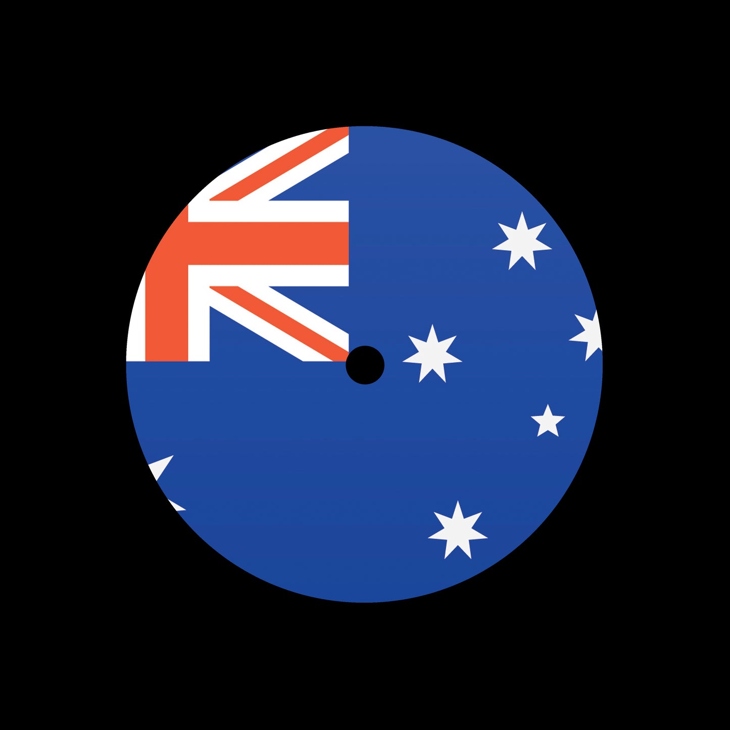 Flags of the World - Australia Australian Oz 7", 10", 12"/LP Vinyl Record Centre Labels (Pair)