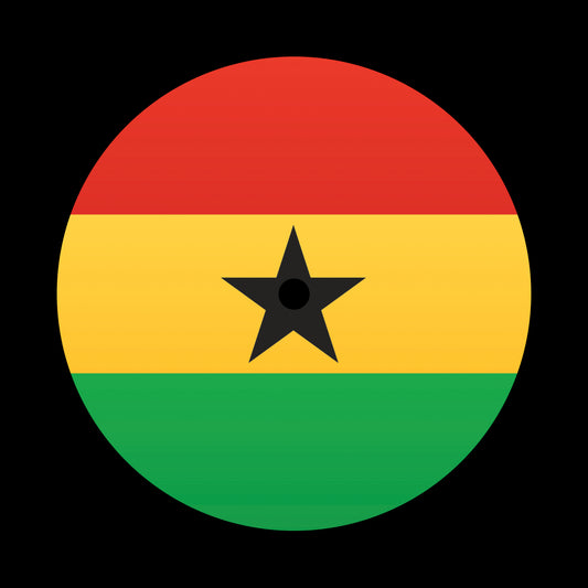 Flags of the World - Ghana Ghanaian 7", 10", 12"/LP Vinyl Record Centre Labels (Pair)