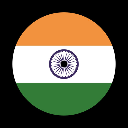 Flags of the World - India Indian 7", 10", 12"/LP Vinyl Record Centre Labels (Pair)