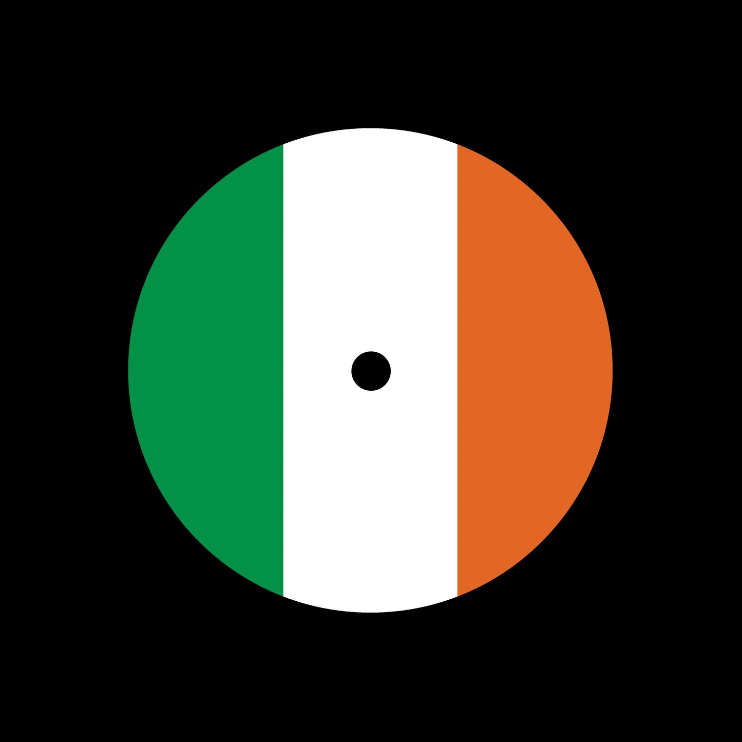 Flags of the World - Ireland Eire Irish Tricolour 7", 10", 12"/LP Vinyl Record Centre Labels (Pair)