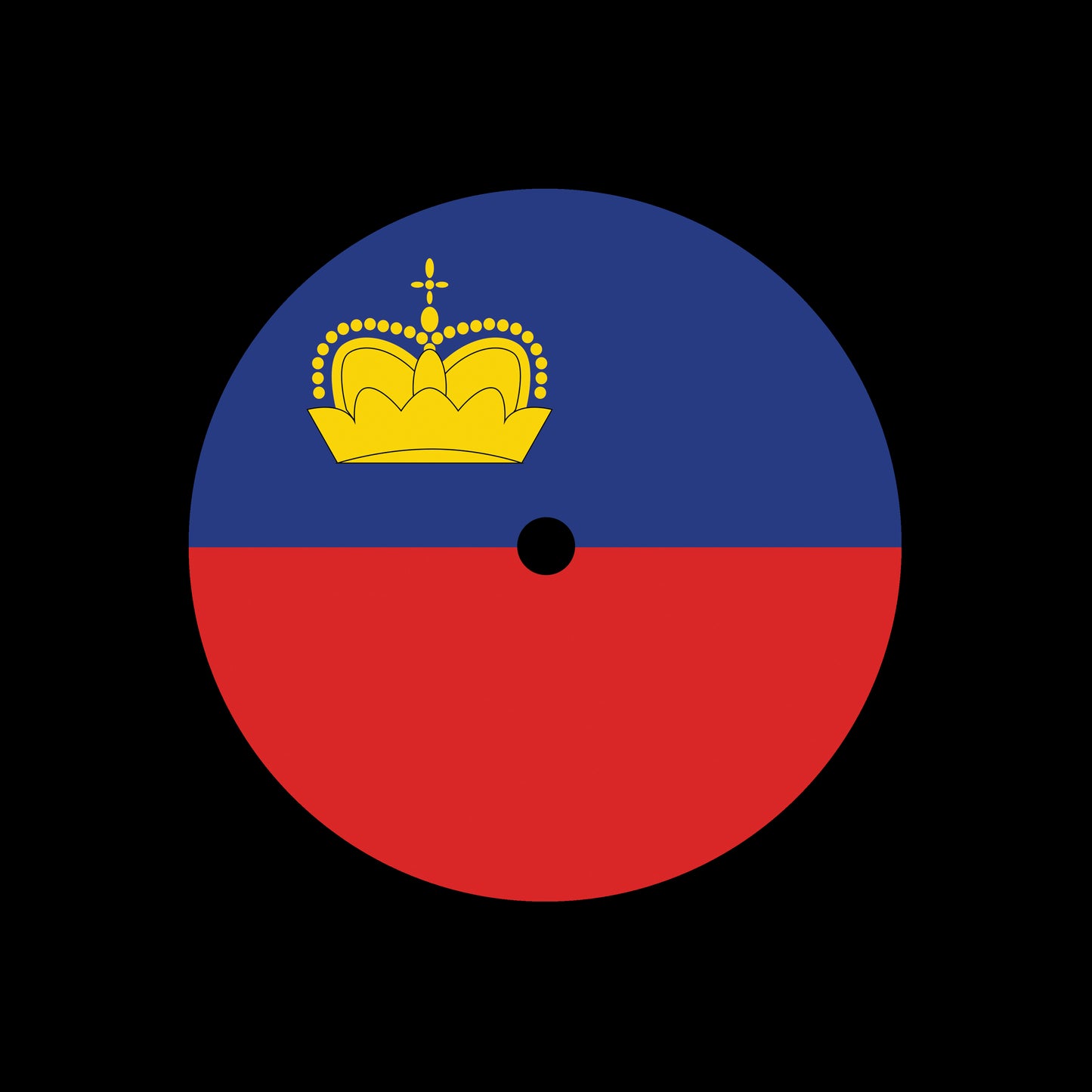 Flags of the World - Liechtenstein Liechtensteiner 7", 10", 12"/LP Vinyl Record Centre Labels (Pair)