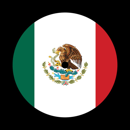 Flags of the World - Mexico Mexican 7", 10", 12"/LP Vinyl Record Centre Labels (Pair)
