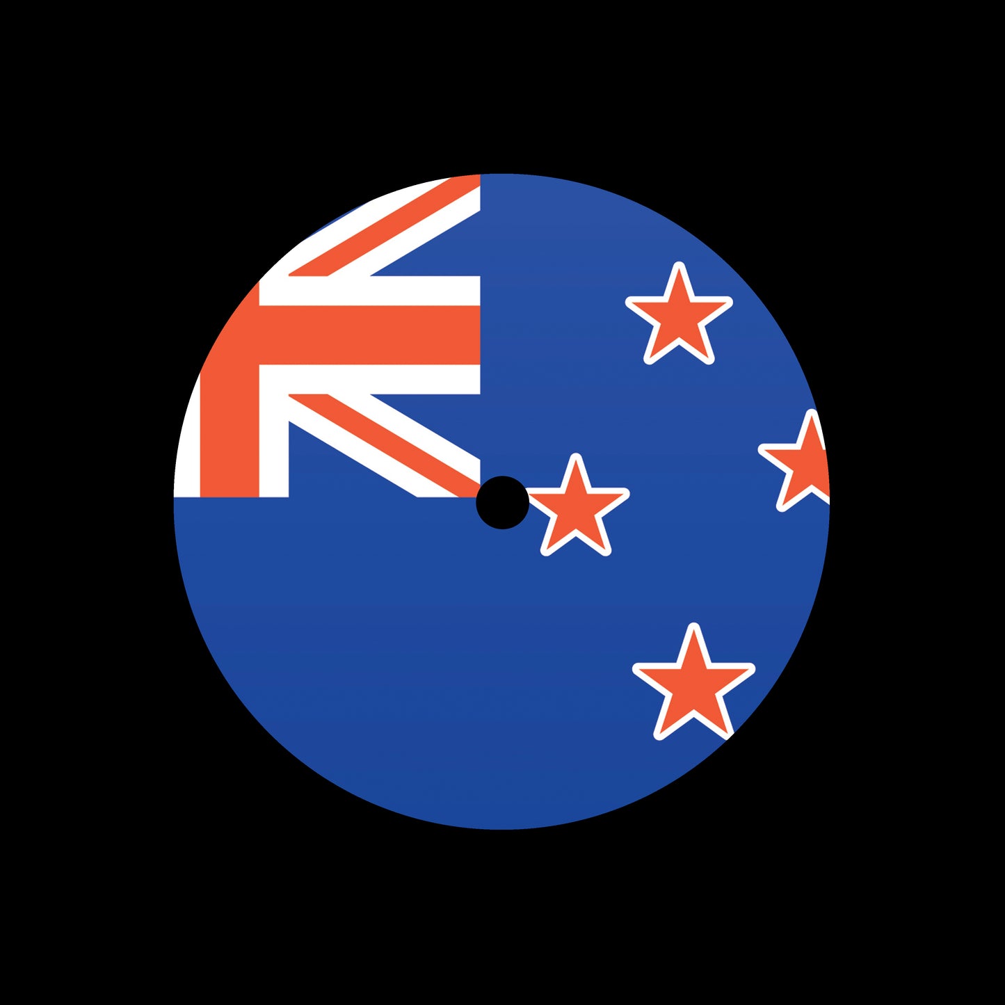 Flags of the World - New Zealand Kiwi Maori 7", 10", 12"/LP Vinyl Record Centre Labels (Pair)